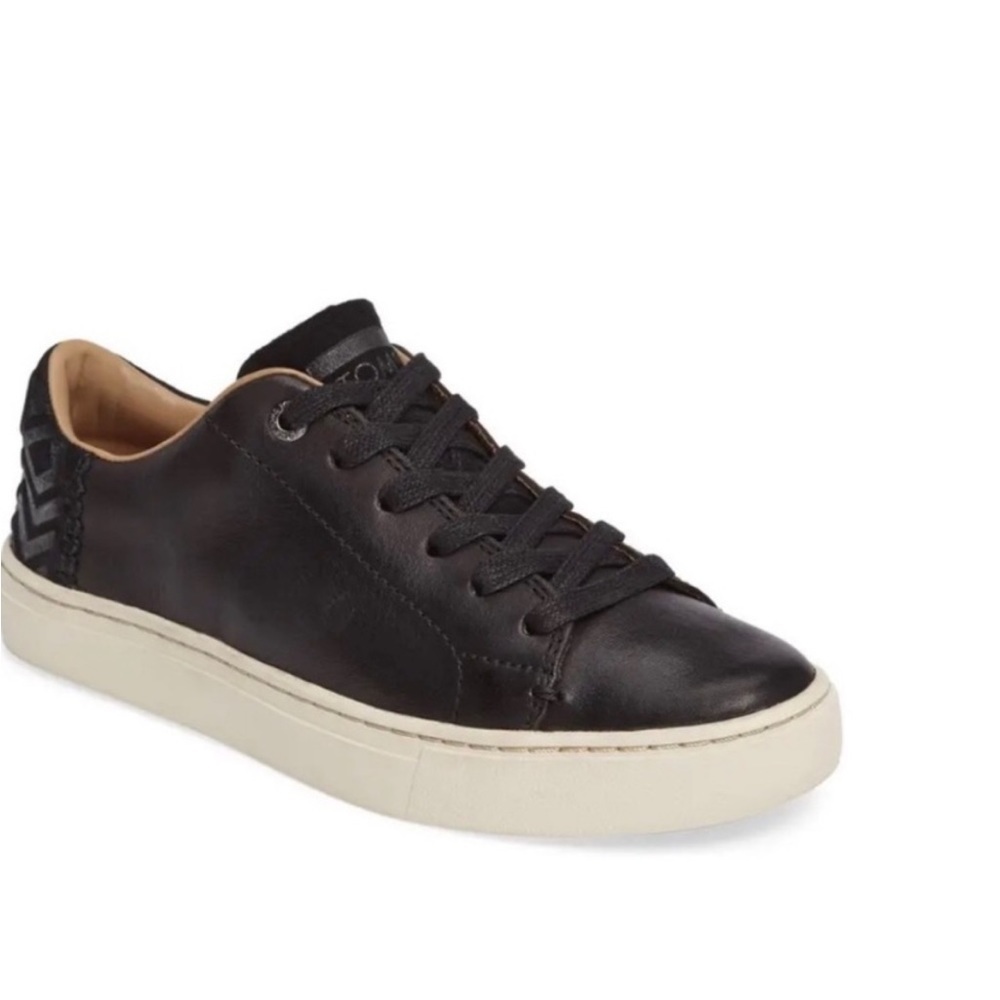 TOM’S Lenox Black Leather Suede Shoes